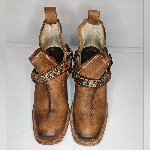 Freebird by Steven Dusty Camel Leather Boots – Square Toe, Size 7 - Picture 2 of 16